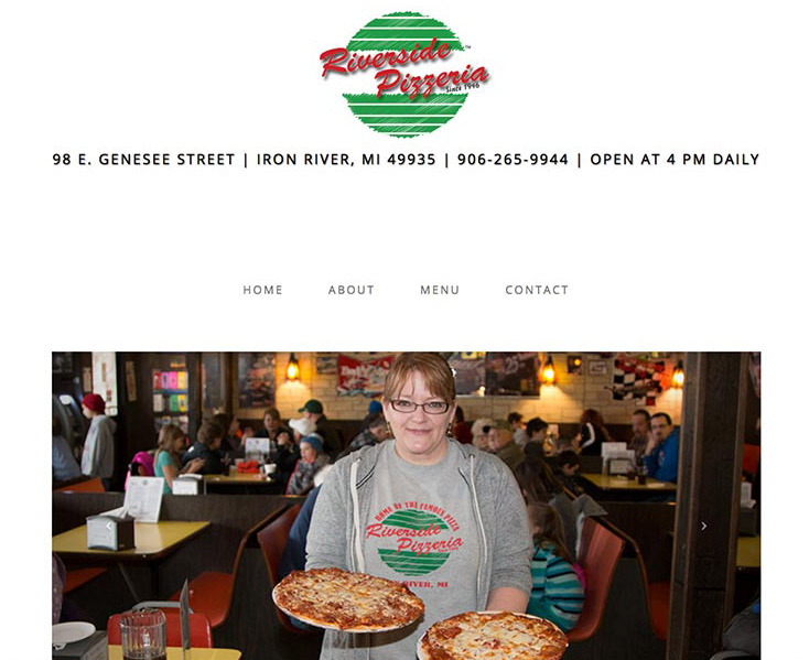 Superior Marketing Website Design for Riverside Pizzeria